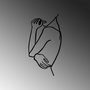 Wallity Woman 2 - Accesorio de pared de metal decorativo Negro